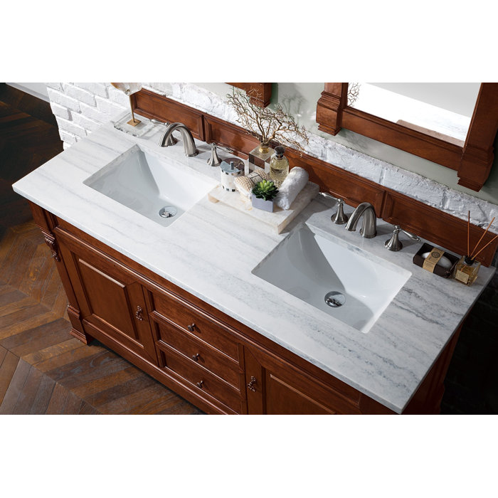 Darby Home Co Vivanco 60'' Freestanding Double Bathroom Vanity with Vanity Top & Reviews Wayfair